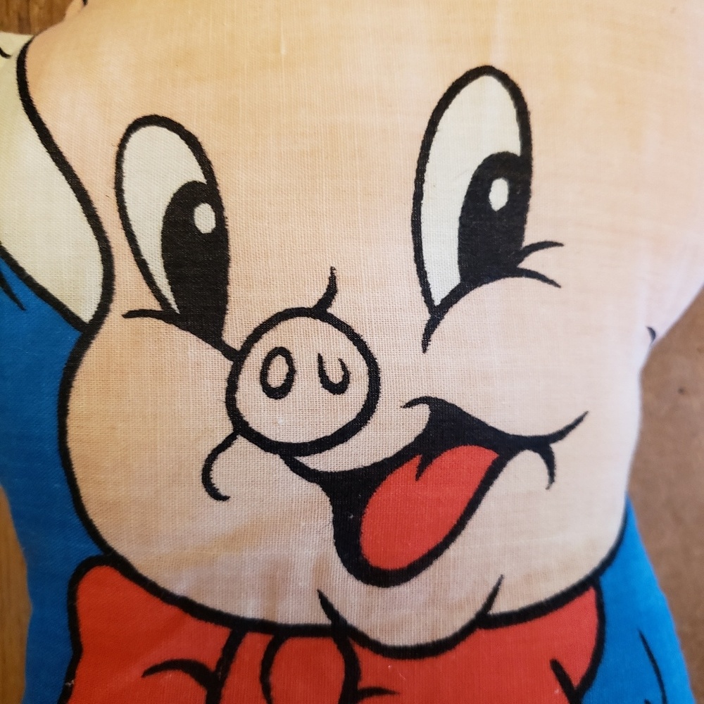Vintage Looney Toons Porky Pig stuffed doll  /BUYSELL Clothing App - Picture 2 of 5